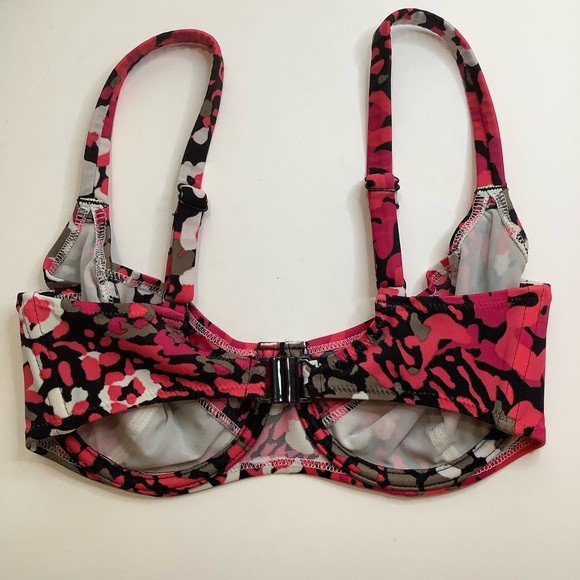 FANTASIE Vibrant Pink Floral/Black Underwire Bikini Set Size S - Picture 4 of 11